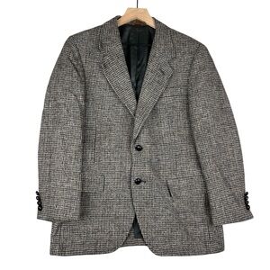 Vintage Harris Tweed Blazer Mens 39S Scottish Wool Houndstooth Kuppenheimer